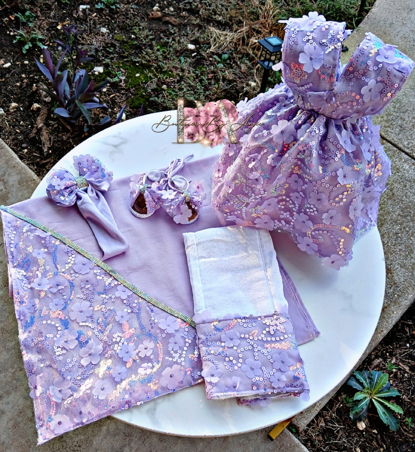 Lilac flower set