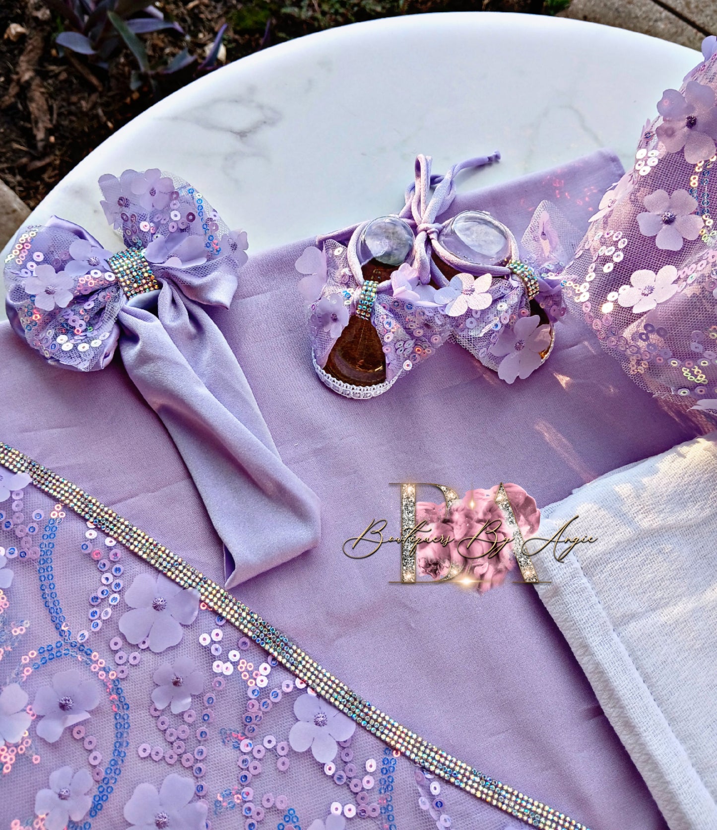 Lilac flower set