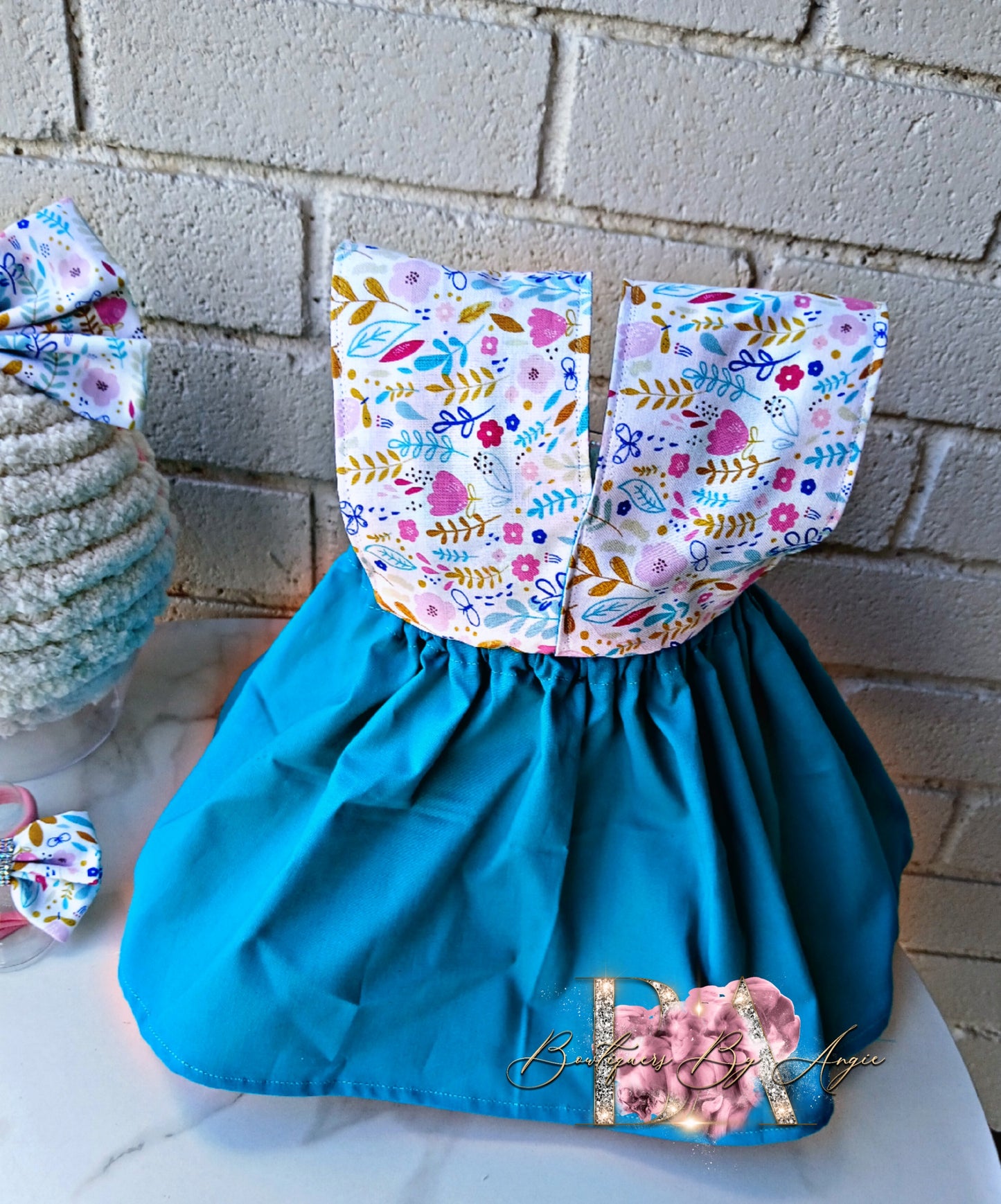 Turquoise floral set