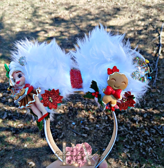 Red gingerbread man headband