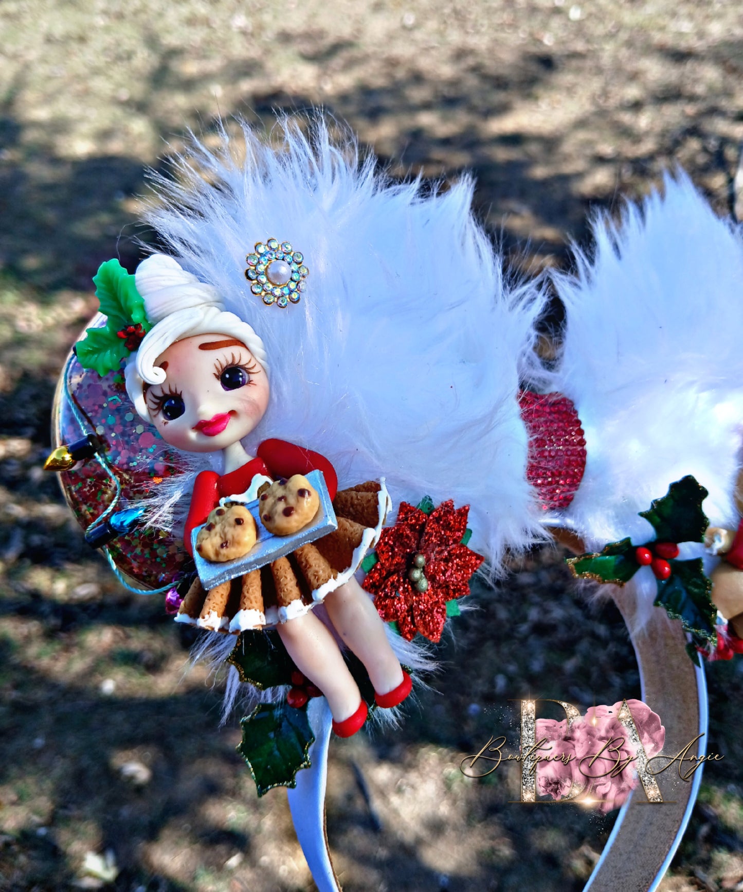 Red gingerbread man headband